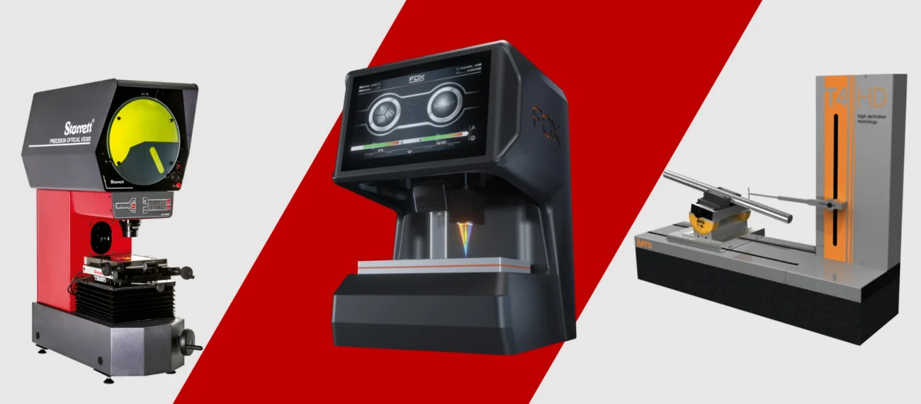 Gamme de Machines de mesure b mesure. projecteur de profil, colonne de mesure, rugosimètre