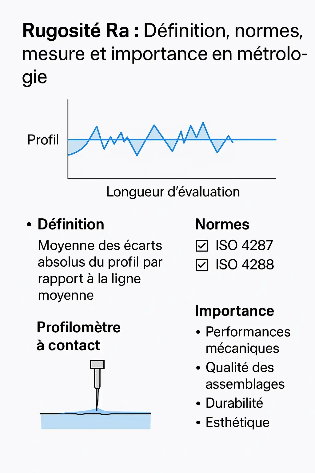 infographie rugosité ra