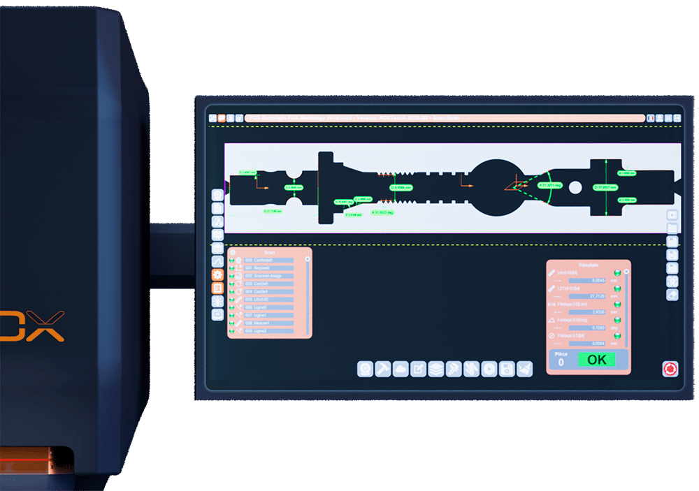 écran 17 pouce pour machines plein champ FOX TurnX200 projecteur de profil numérique